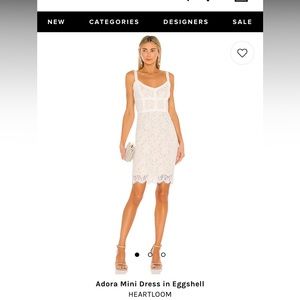 Revolve HEARTLOOM - Adora Mini Dress in Eggshell - XS